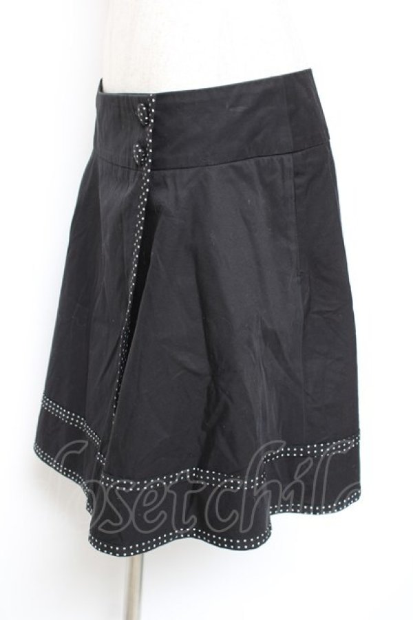 画像2: CHOICE / ドットライン巻きスカート  黒 Y-26-01-20-170-PU-SK-SZ-ZI (2)