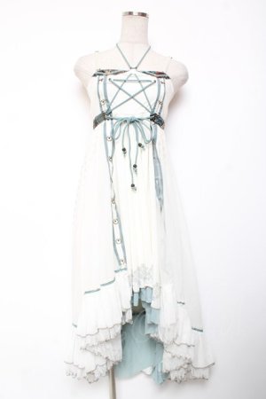 画像: Ozz oneste / 五芒星フィッシュテールジャンパースカート  ホワイト Y-26-01-20-020-OO-OP-SZ-ZS