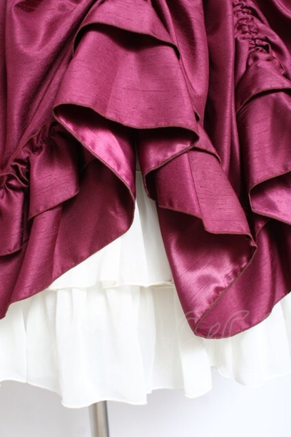 画像5: ATELIER PIERROT / バッスルコルセットワンピース  ワイン×ホワイト Y-26-01-20-172-EL-OP-SZ-ZI (5)