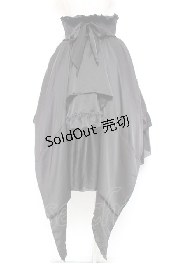 画像3: MARBLE / バッスルリボン付きコルセット風巻きスカート  黒 Y-26-01-20-173-GO-SK-SZ-ZI (3)