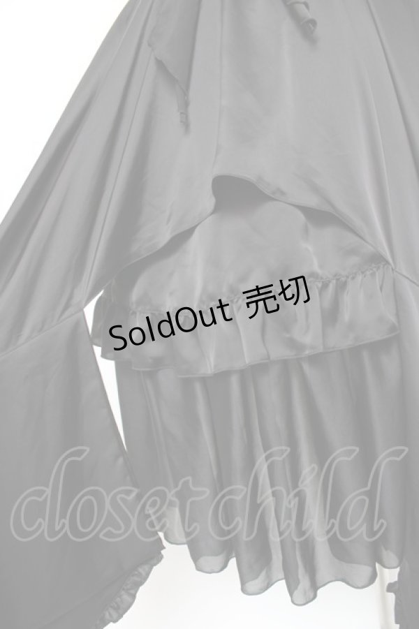 画像5: MARBLE / バッスルリボン付きコルセット風巻きスカート  黒 Y-26-01-20-173-GO-SK-SZ-ZI (5)