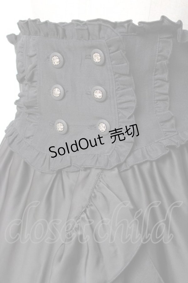 画像6: MARBLE / バッスルリボン付きコルセット風巻きスカート  黒 Y-26-01-20-173-GO-SK-SZ-ZI (6)