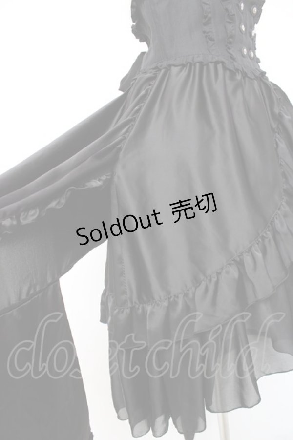 画像7: MARBLE / バッスルリボン付きコルセット風巻きスカート  黒 Y-26-01-20-173-GO-SK-SZ-ZI (7)