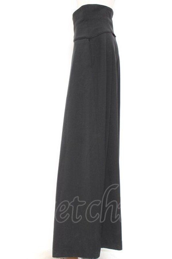 画像2: Moi-meme-Moitie / ハイウエストベルトパンツ(2005) 2 ブラック Y-26-01-20-174-MO-PA-SZ-ZI (2)