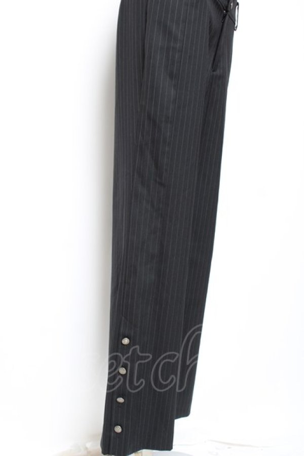画像5: Moi-meme-Moitie / ストライプパンツ 2 黒 Y-26-01-20-175-MO-PA-SZ-ZI (5)