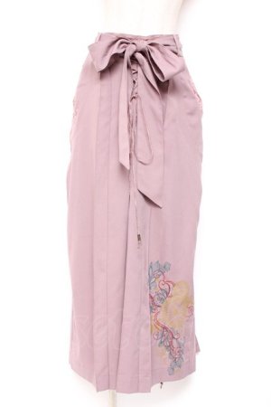 画像: Ozz oneste / 袴デザインパンツ  くすみピンク Y-26-01-20-179-OO-PA-SZ-ZS