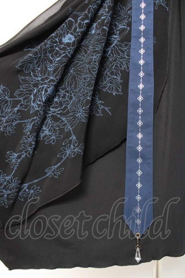 画像6: Ozz oneste / 袴デザインスカート  黒×紺 Y-26-01-20-182-OO-PA-SZ-ZS (6)