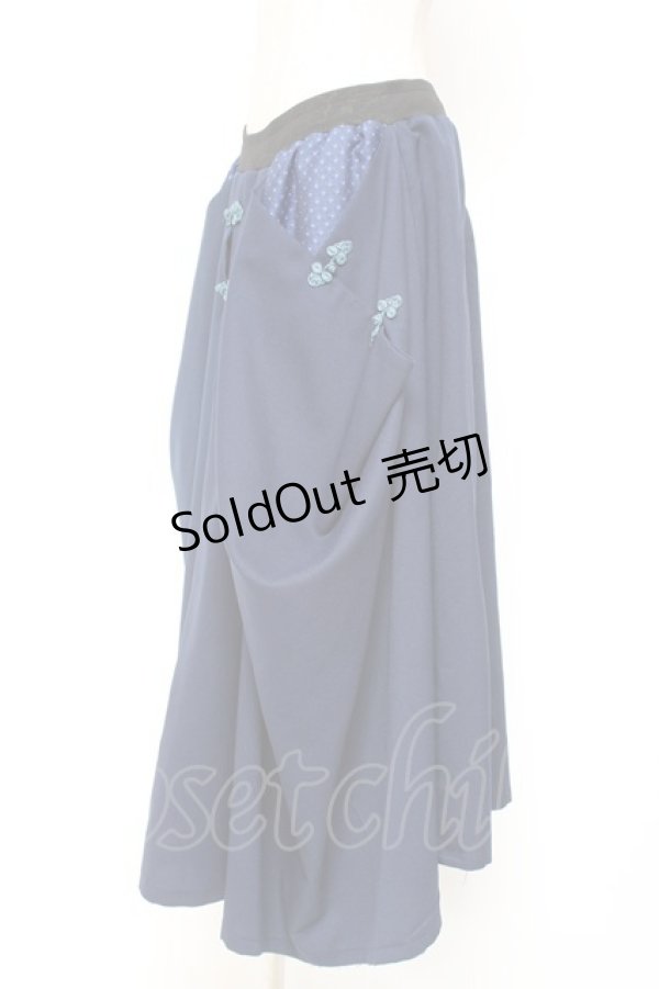 画像2: Qutie Frash / 袴ロングスカート  青 Y-26-01-20-184-QU-SK-SZ-ZI (2)