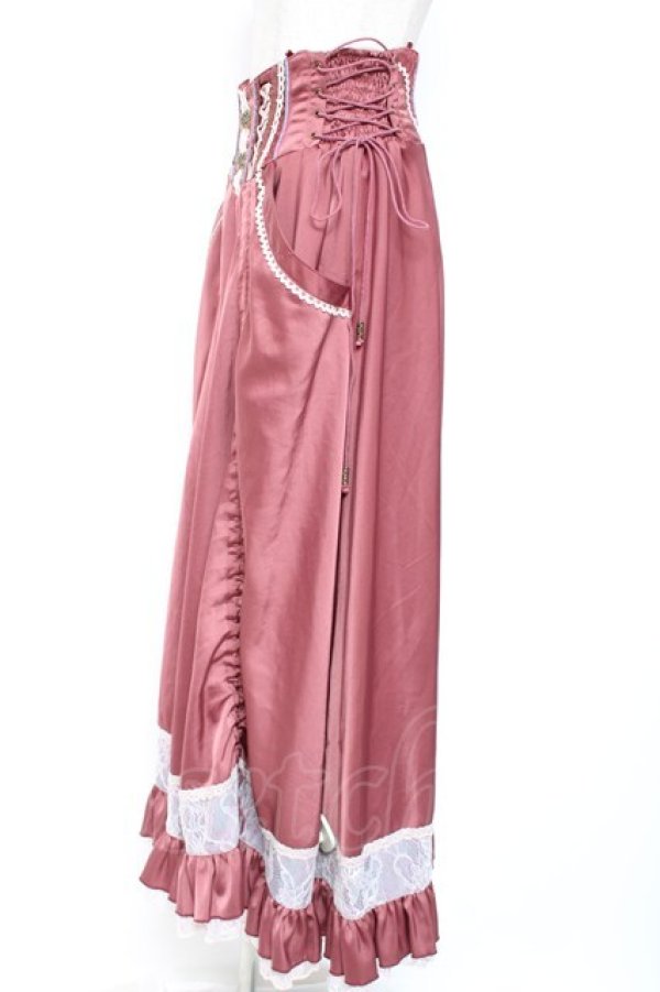 画像2: Ozz oneste / レース切替ドレープフリルスカート  ローズ Y-26-01-20-187-OO-SK-AS-ZS (2)