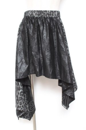 画像: Qutie Frash / アシメスカート  黒 Y-26-01-20-189-QU-SK-SZ-ZI