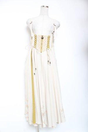 画像: Ozz oneste / 蝶舞秋園袴スカート  イエロー Y-26-01-20-190-OO-PA-SZ-ZS