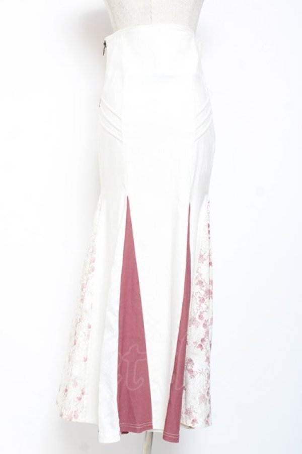 画像3: Ozz oneste / 花鳥龍月マーメイドスカート  白 Y-26-01-20-191-OO-SK-SZ-ZS (3)