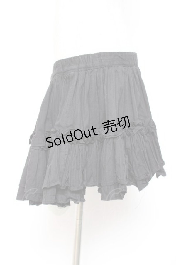 画像2: Na+H / フリルスカート  黒 Y-26-01-20-198-PU-SK-SZ-ZI (2)
