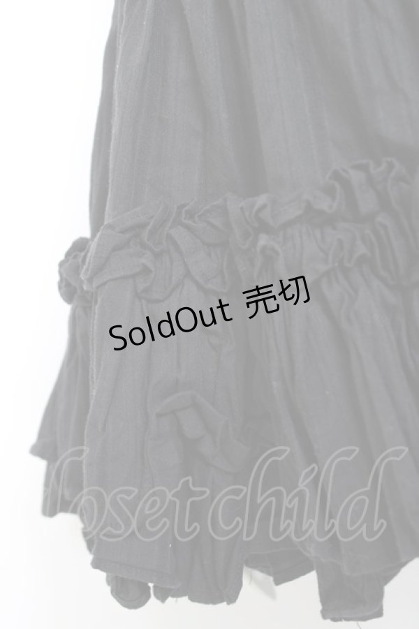 画像4: Na+H / フリルスカート  黒 Y-26-01-20-198-PU-SK-SZ-ZI (4)