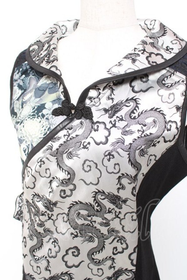 画像6: Qutie Frash / アシメチャイナチュニック  黒 Y-26-01-20-023-QU-OP-SZ-ZY (6)