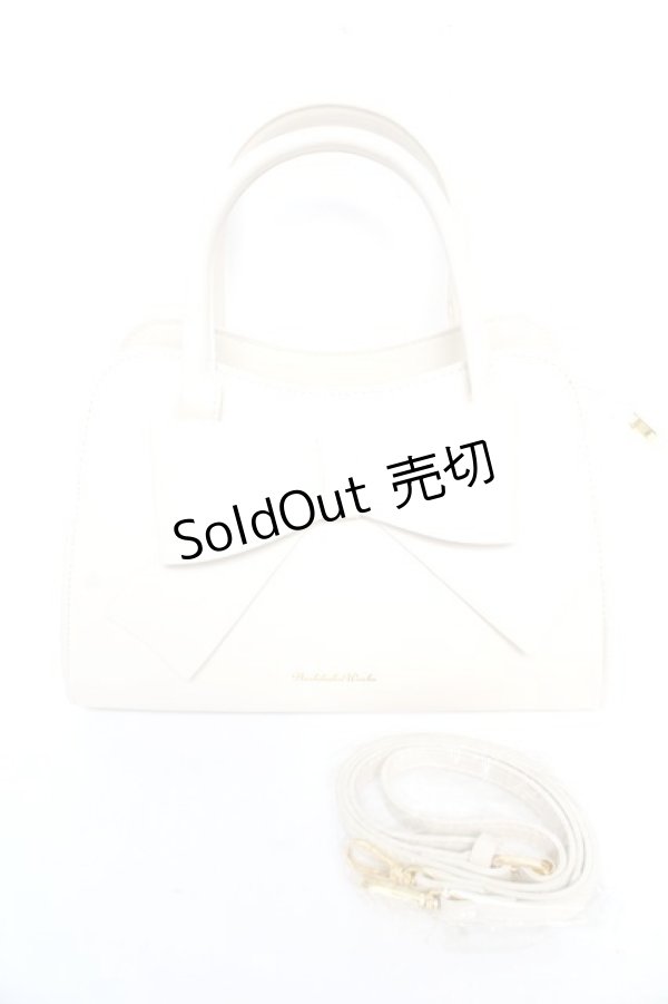 画像1: Hoshibako Works / リボンレザーバッグ  アイボリー Y-26-01-22-039-LO-BG-SZ-ZY (1)