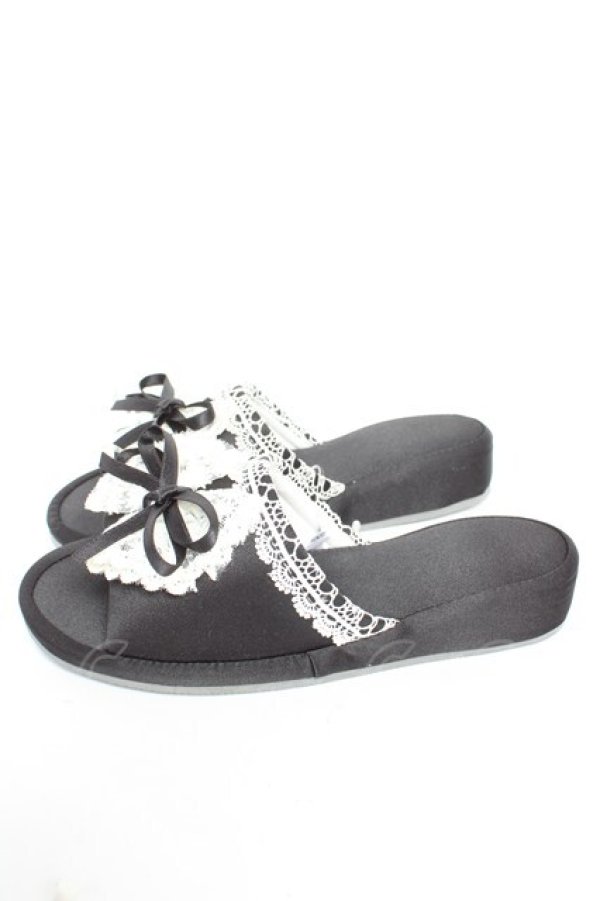 画像2: Alice Mashiro / MAパンタレールリボンシューズ  黒 Y-26-01-22-042-LO-ZA-SZ-ZY (2)