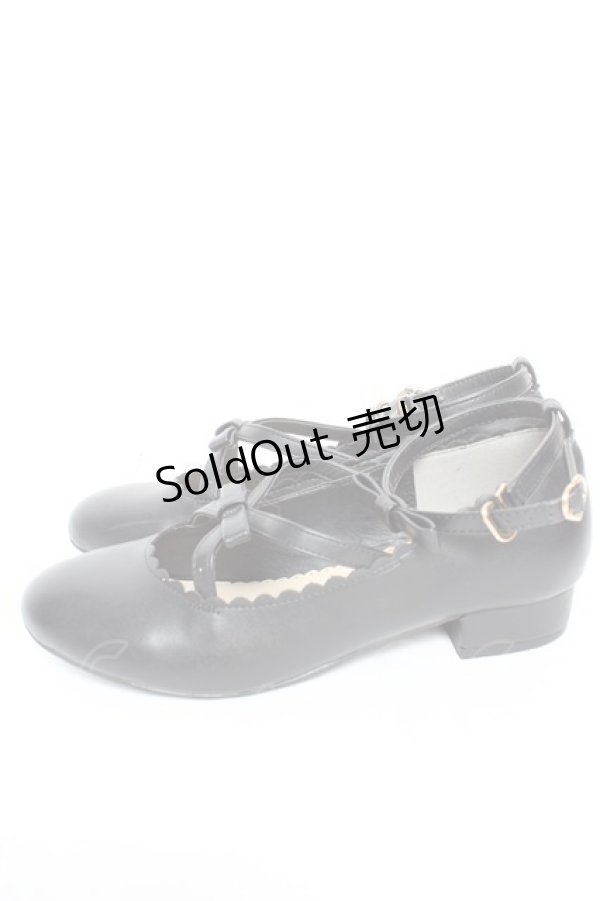 画像2: m petit by misako / AMリボンストラップパンプス LL 中黒 Y-26-01-22-043-LO-SH-SZ-ZY (2)