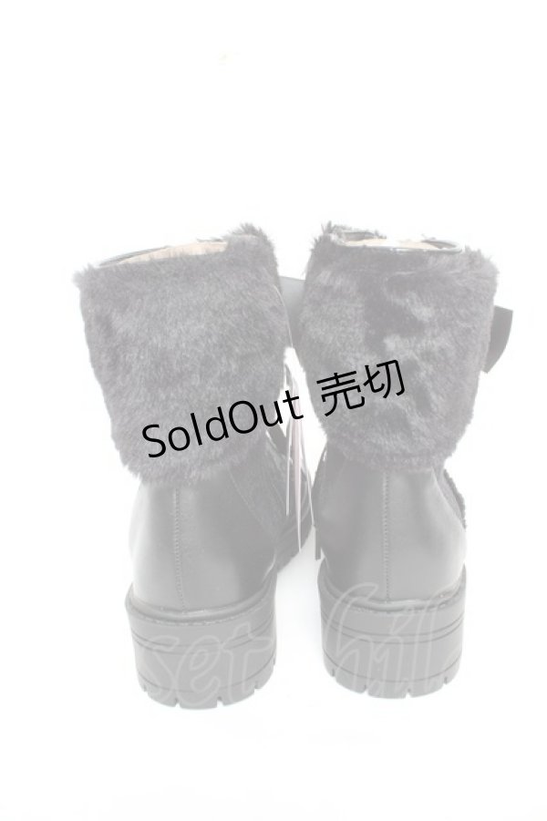 画像3: m petit by misako / AMNIFFレースUPブーツ M 濃黒 Y-26-01-22-044-LO-SH-SZ-ZY (3)