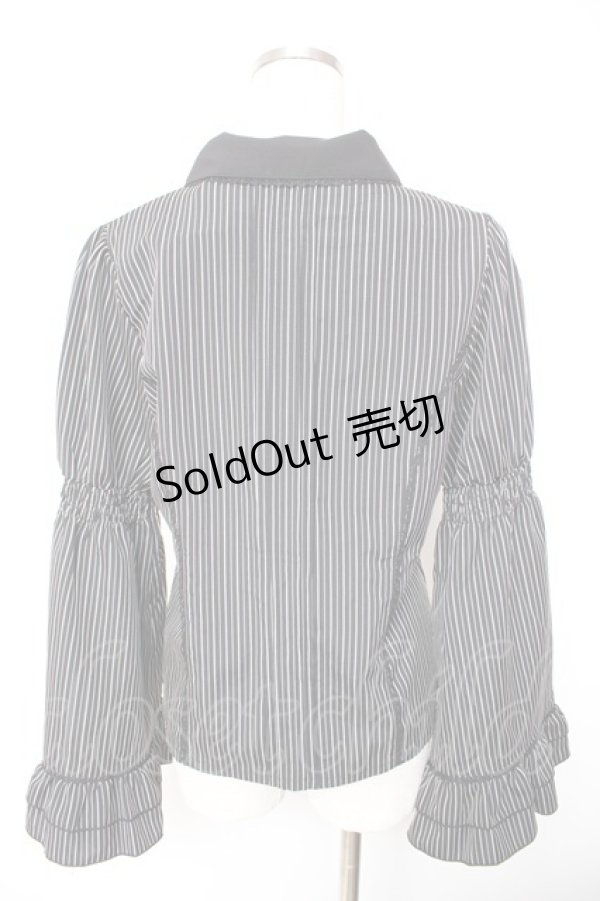 画像2: axes femme / クロスローズ刺繍ブラウス M 黒 Y-26-01-22-046-AX-BL-SZ-ZY (2)