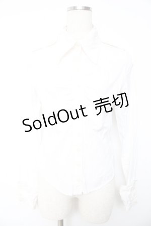 画像: BPN / ストライプブラウス M 白 Y-26-01-22-049-GO-BL-SZ-ZY