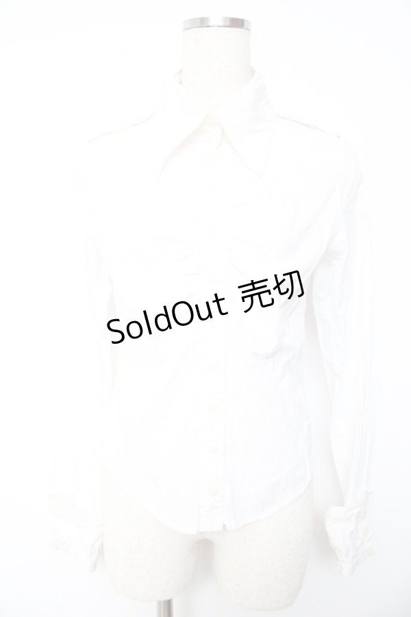 画像1: BPN / ストライプブラウス M 白 Y-26-01-22-049-GO-BL-SZ-ZY (1)