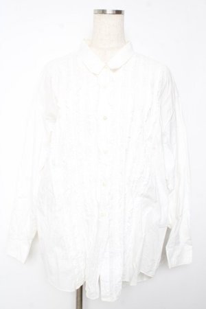 画像: INGEBORG / フリルロングブラウス F 白 Y-26-01-22-050-LO-BL-SZ-ZY