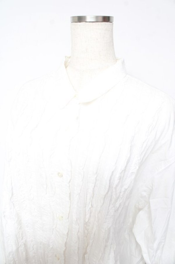画像3: INGEBORG / フリルロングブラウス F 白 Y-26-01-22-050-LO-BL-SZ-ZY (3)