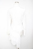 画像2: BPN / フリルシフォンアシメブラウス M 白 Y-26-01-22-051-GO-BL-SZ-ZY (2)