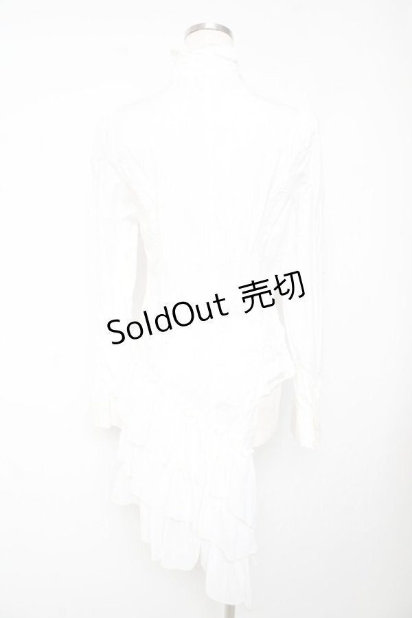 画像2: BPN / フリルシフォンアシメブラウス M 白 Y-26-01-22-051-GO-BL-SZ-ZY (2)