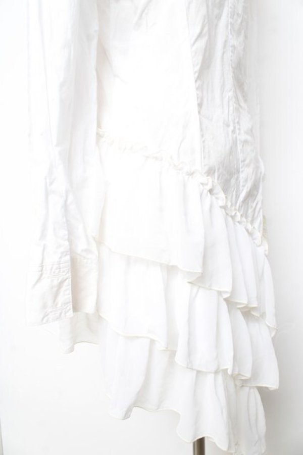 画像4: BPN / フリルシフォンアシメブラウス M 白 Y-26-01-22-051-GO-BL-SZ-ZY (4)