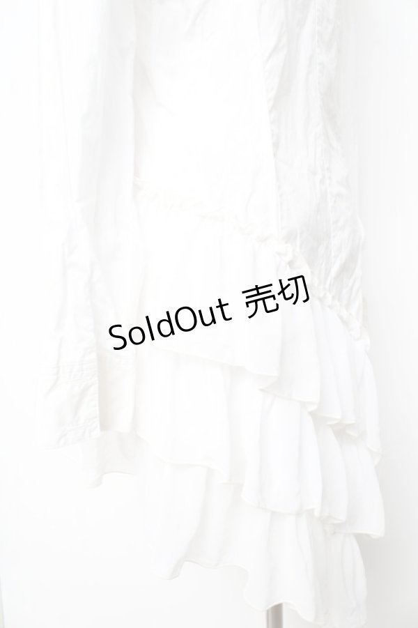 画像4: BPN / フリルシフォンアシメブラウス M 白 Y-26-01-22-051-GO-BL-SZ-ZY (4)