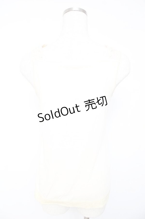 画像2: axes femme / ローズ×パールタンク  生成り Y-26-01-22-052-AX-TO-SZ-ZY (2)