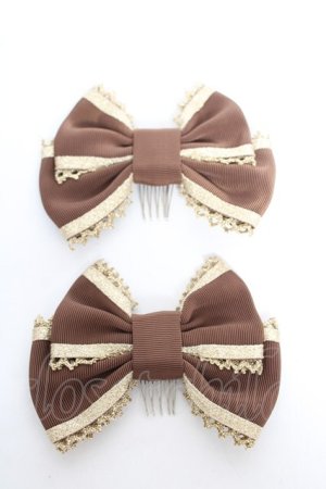 画像: Angelic Pretty / ブレードリボンコーム  ブラウン Y-26-01-22-009-AP-ZA-SZ-ZY