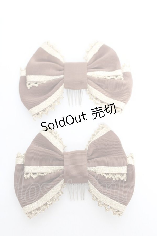 画像1: Angelic Pretty / ブレードリボンコーム  ブラウン Y-26-01-22-009-AP-ZA-SZ-ZY (1)