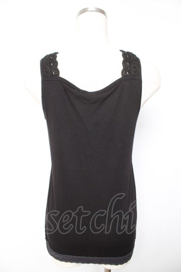 画像2: axes femme / ローズ×パールタンク  黒 Y-26-01-22-053-AX-TO-SZ-ZY (2)