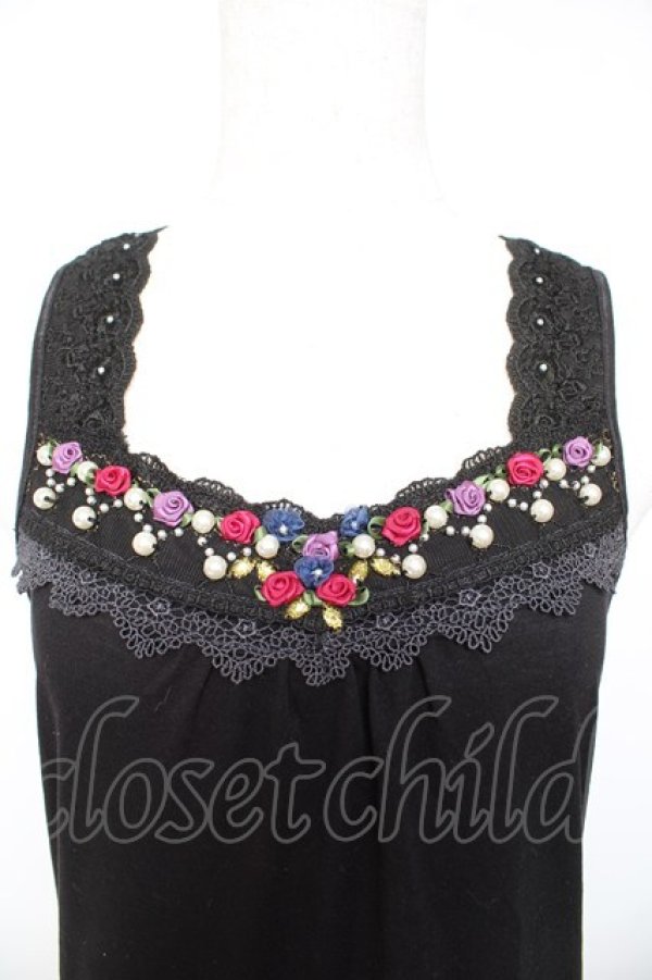 画像3: axes femme / ローズ×パールタンク  黒 Y-26-01-22-053-AX-TO-SZ-ZY (3)