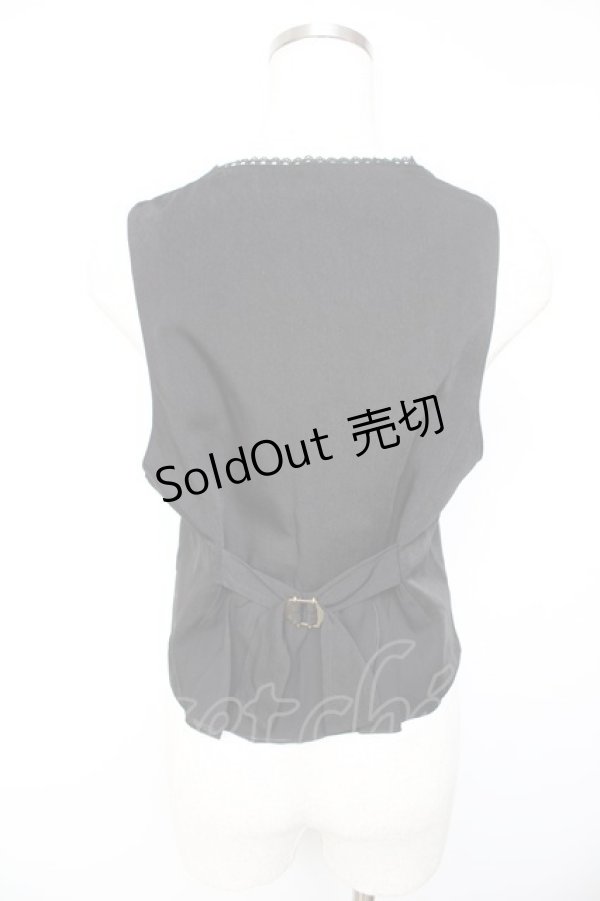 画像2: axes femme / 音楽柄刺繍ベスト M 黒 Y-26-01-22-054-AX-JA-SZ-ZY (2)