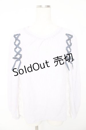 画像: axes femme / レースアッププルオーバー F ラベンダー Y-26-01-22-056-AX-TO-SZ-ZY