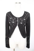 画像1: axes femme / ダイヤ柄ニットボレロ  黒 Y-26-01-22-064-AX-TO-SZ-ZY (1)