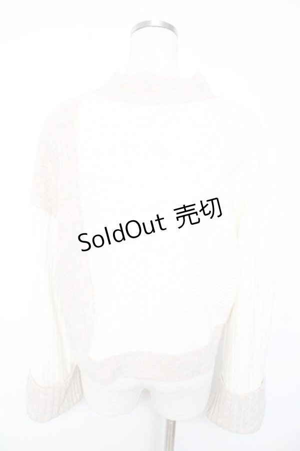 画像2: axes femme / 配色ラメニット  生成り Y-26-01-22-067-AX-TO-SZ-ZY (2)