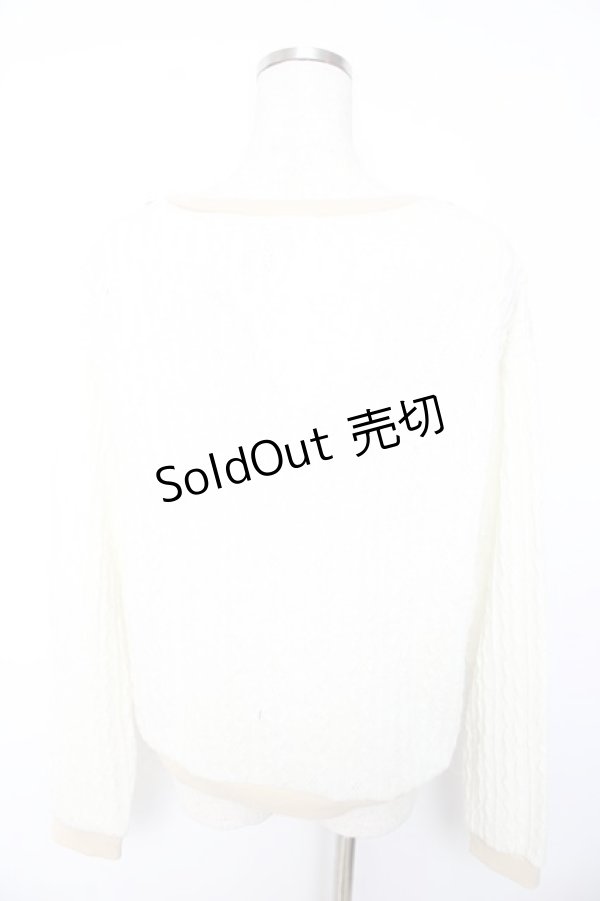 画像2: axes femme / Vネックニット  生成り Y-26-01-22-068-AX-TO-SZ-ZY (2)