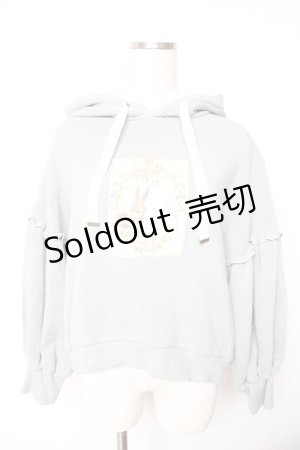 画像: axes femme POETIQUE / ラビットプリントフリルパーカー  ミント Y-26-01-22-069-AX-TO-SZ-ZY