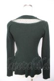 画像2: axes femme POETIQUE / デコルテ透けプチスタンドプルオーバー  グリーン Y-26-01-22-071-AX-TO-SZ-ZY (2)