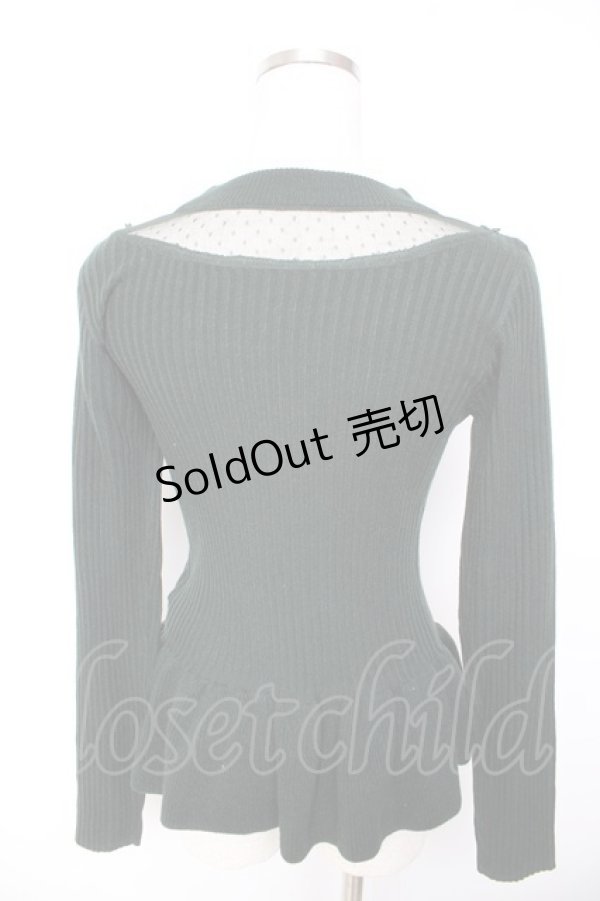 画像2: axes femme POETIQUE / デコルテ透けプチスタンドプルオーバー  グリーン Y-26-01-22-071-AX-TO-SZ-ZY (2)