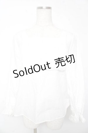 画像: F i.n.t / フラワーバスケット刺繍プルオーバーブラウス  白 Y-26-01-22-073-CA-TO-SZ-ZI