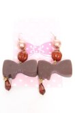 画像2: Angelic Pretty / Melty Ribbon Chocolateピアス  ブラウン Y-26-01-22-001-AP-AC-SZ-ZY (2)