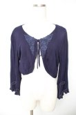 画像1: an another angelus / レースモチーフ使いニットボレロ  紺 Y-26-01-22-077-LO-TO-SZ-ZY (1)