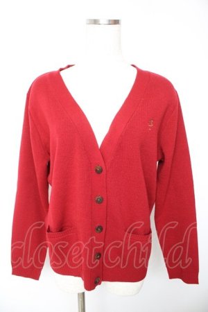 画像: Fi.n.t / Vネックミドル丈カーディガン  赤 Y-26-01-22-078-CA-TO-SZ-ZY