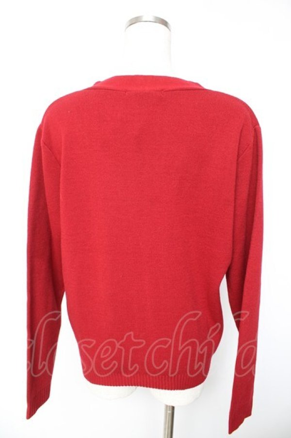 画像2: Fi.n.t / Vネックミドル丈カーディガン  赤 Y-26-01-22-078-CA-TO-SZ-ZY (2)